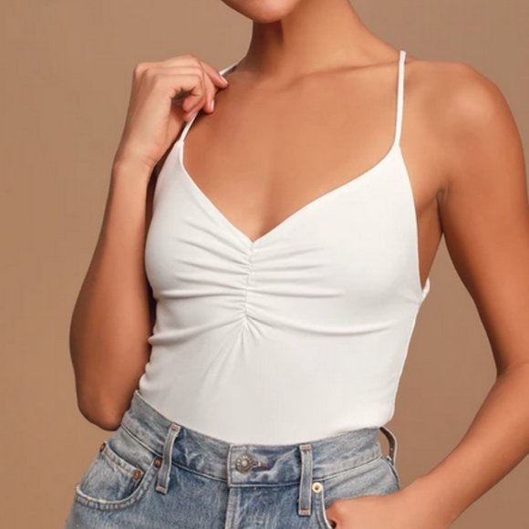 Lulus Ruched Backless Tank - Picture 4 of 4